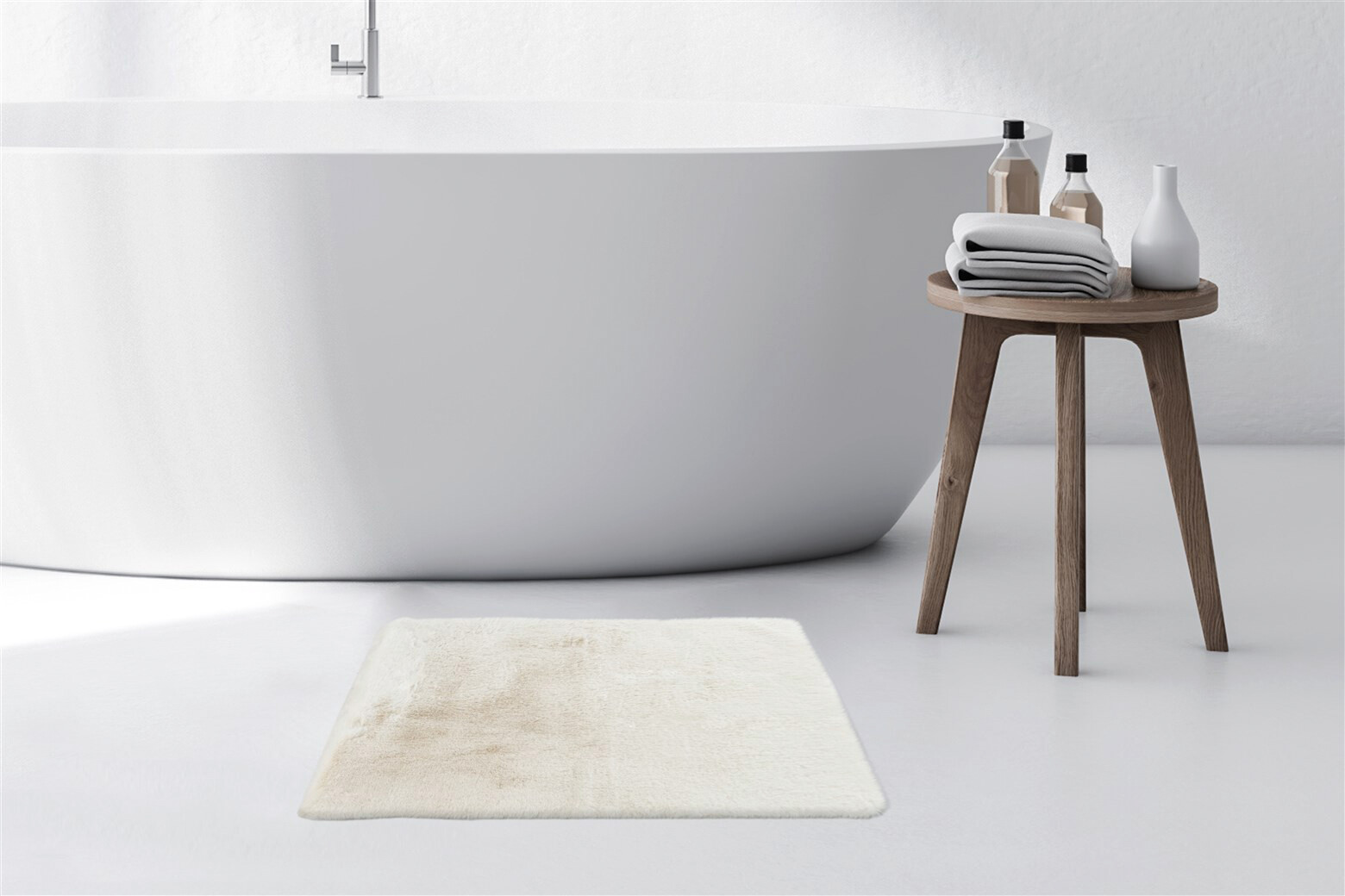 Kayoom Hochflorteppich Badematte Rabbit 625 weiß B/H/L: ca. 40x3,5x60 cm Kayoom Hochflorteppich Badematte Rabbit 625 weiß B/H/L: ca. 40x3,5x60 cm