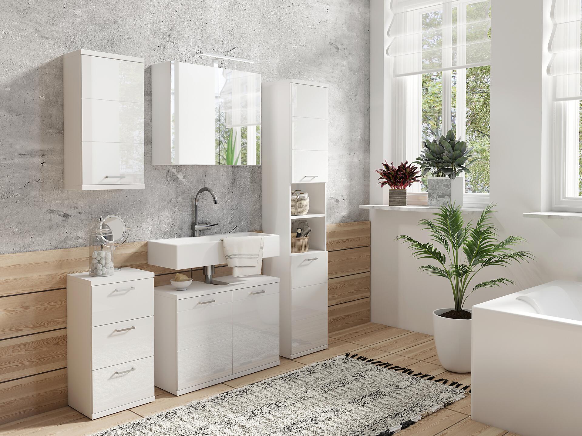 Spiegelschrank SPREE weiß B/H/T: ca. 70x60x15 cm