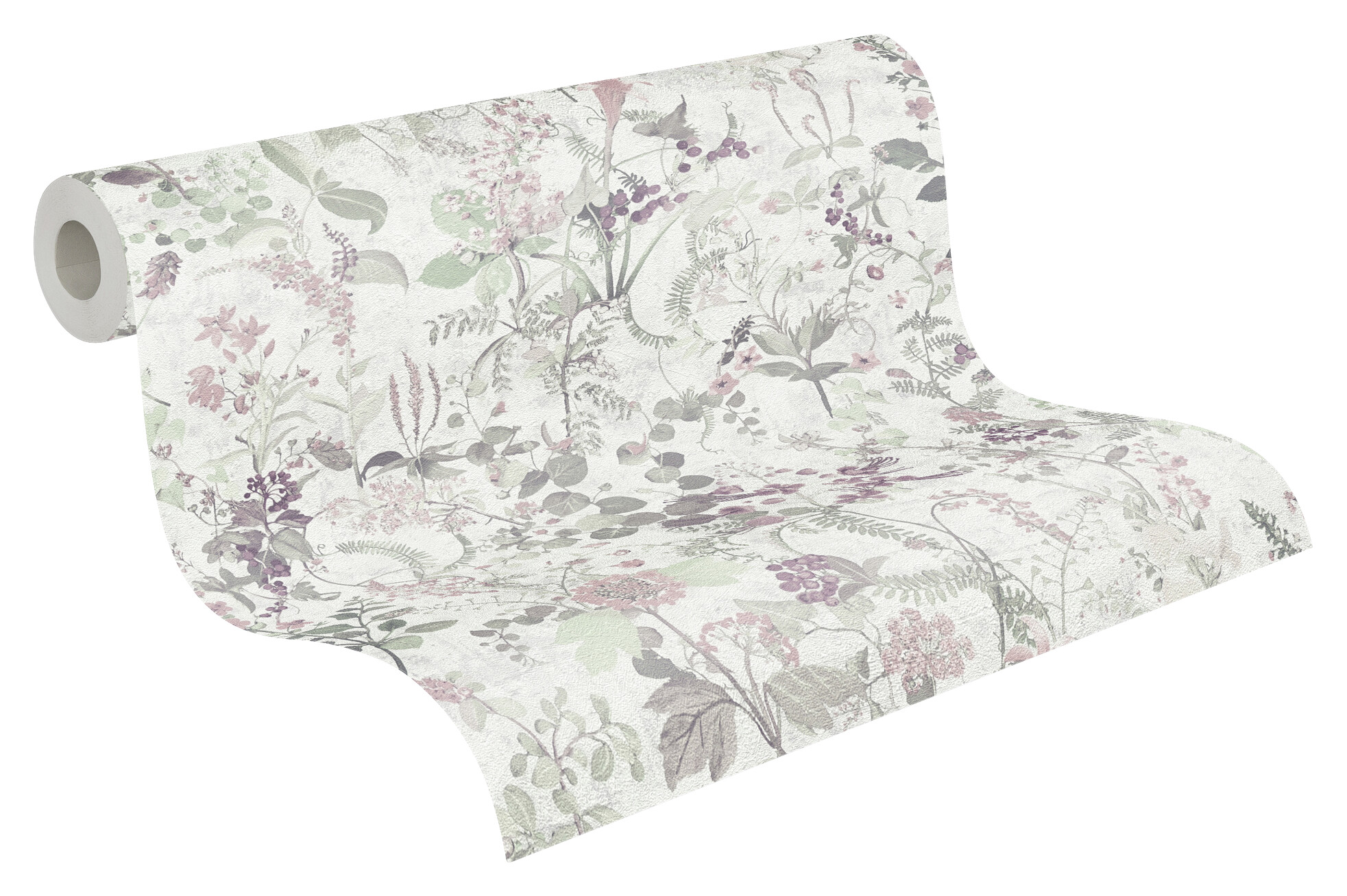 A.S.Creation Vliestapete lila grün weiß B/H/D: ca. 53x1005x8,5 cm