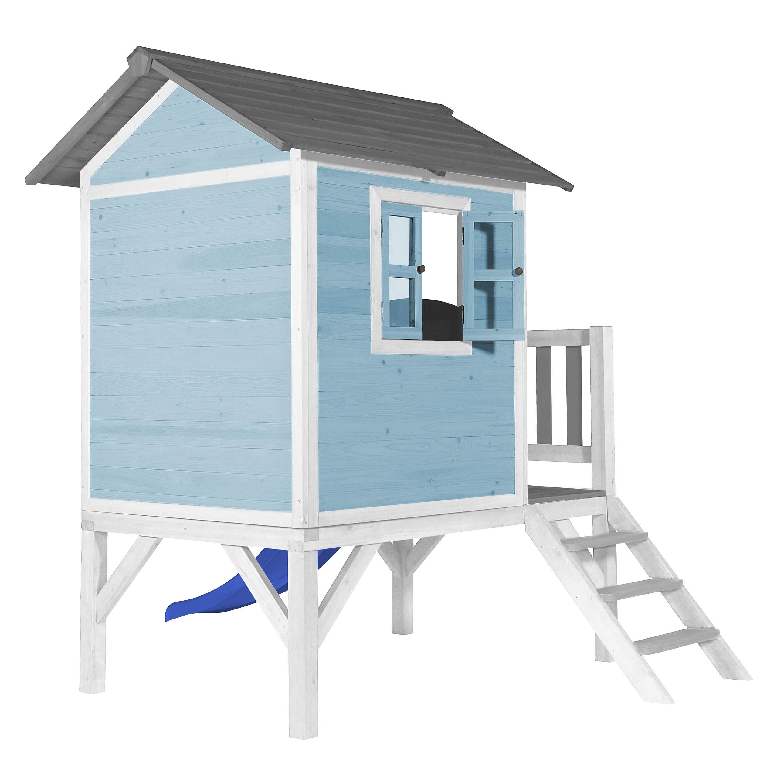 AXI Spielhaus Lodge XL blau B/H/T: ca. 240x189x167 cm
