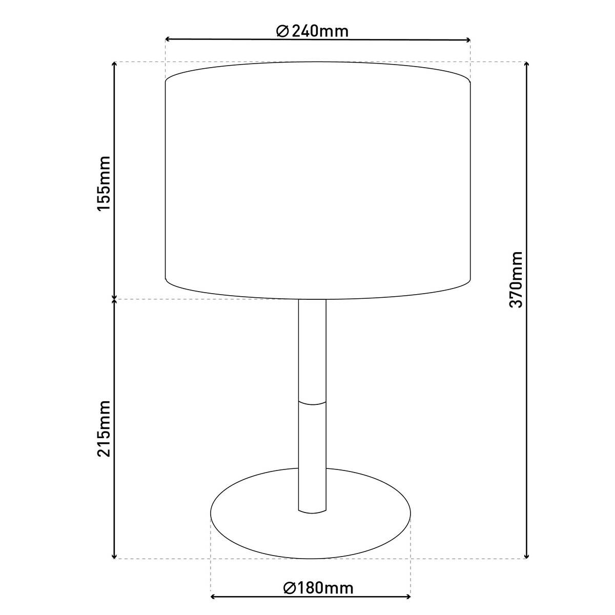 Näve Leuchten Tischleuchte 3184323 weiß Textil Kunststoff Metall B/H/T: ca. 24x37x24 cm E14 1 Brennstellen