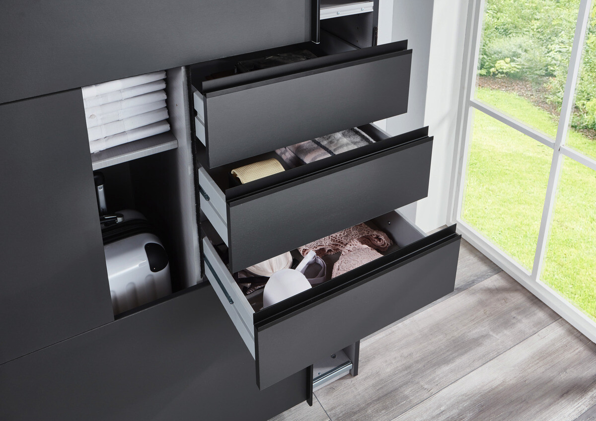 Schwebetürenschrank Saigon Graphit B/H/T: ca. 270x210x64 cm