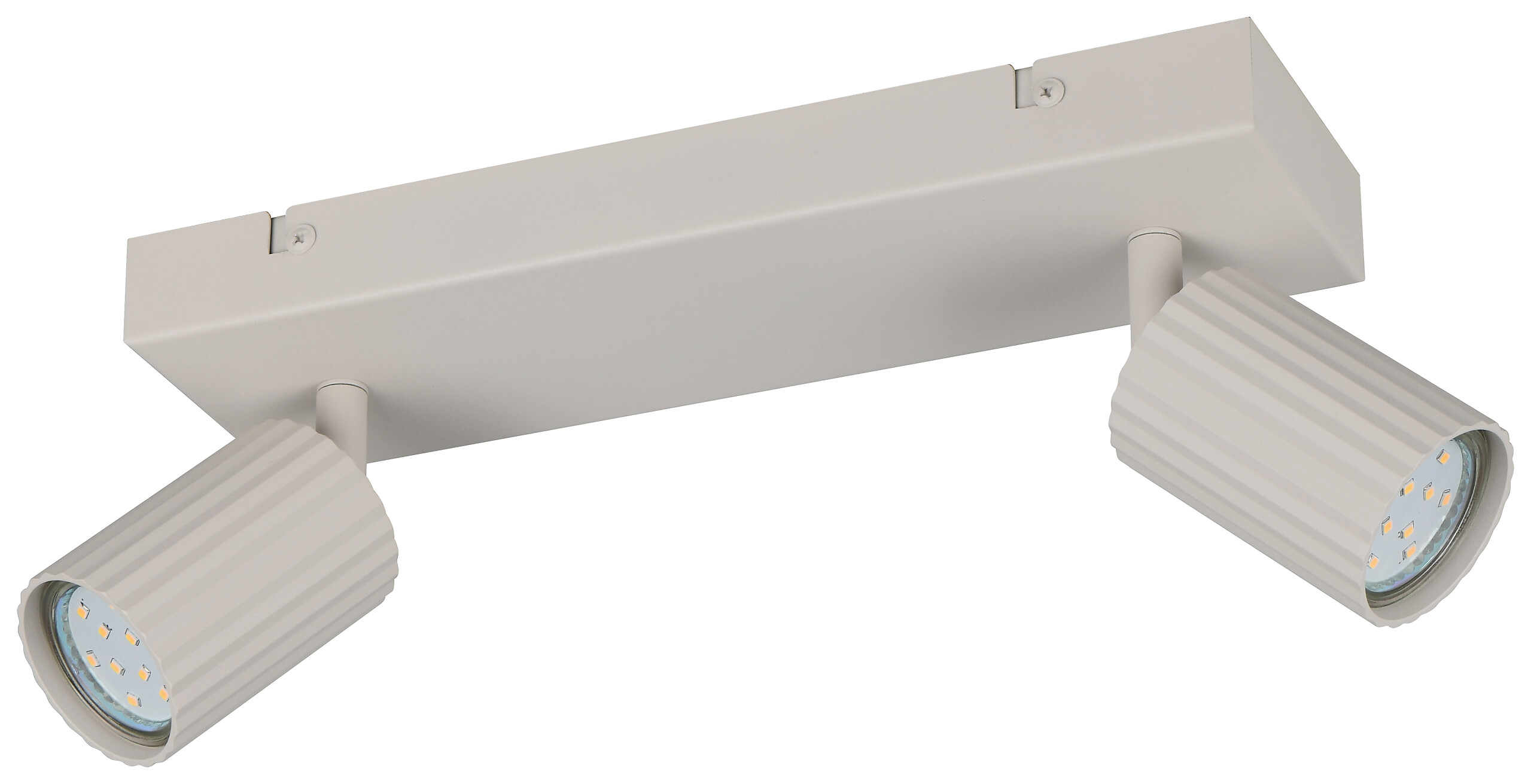 Reality Leuchten Spots Soka grau Metall B/H/L: ca. 30x14,5x9 cm GU10 2 Brennstellen