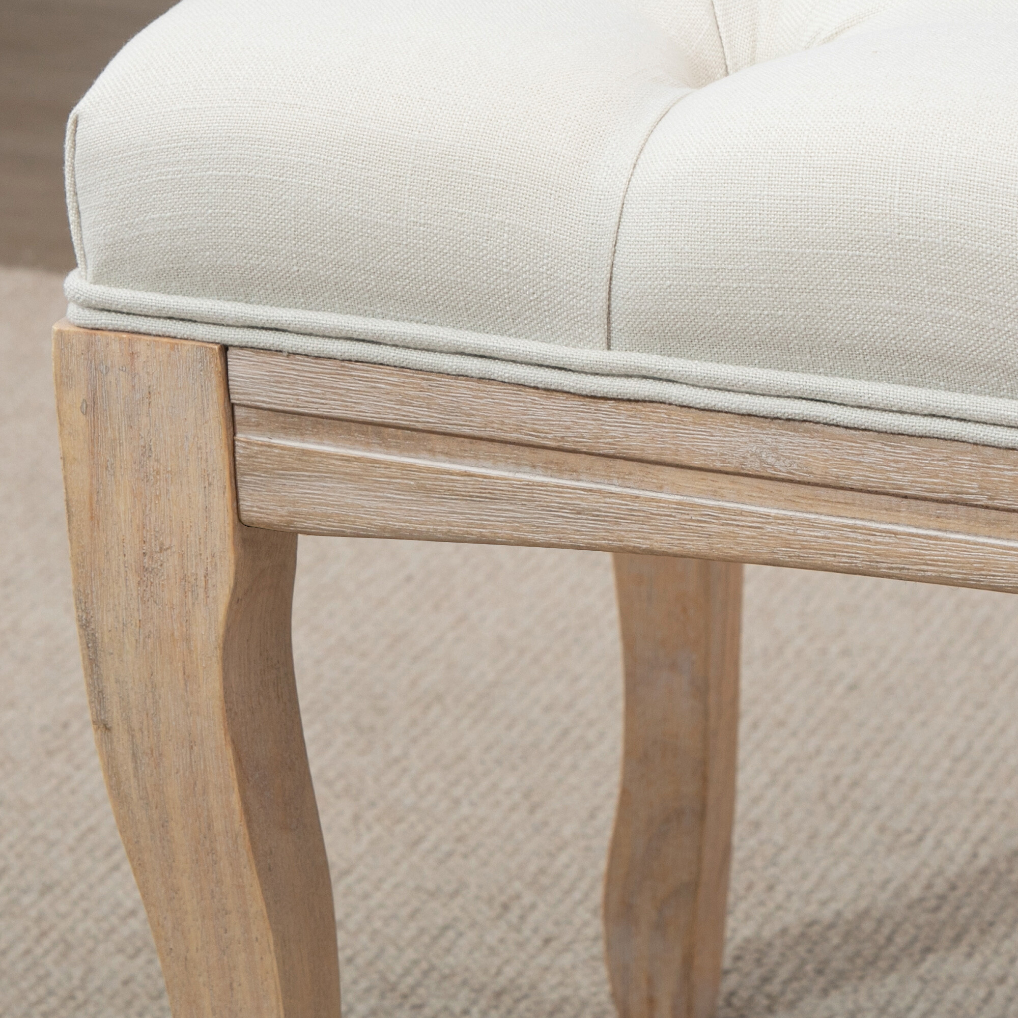 Polsterbank 837-178BG beige B/H/T: ca. 110x48x40 cm