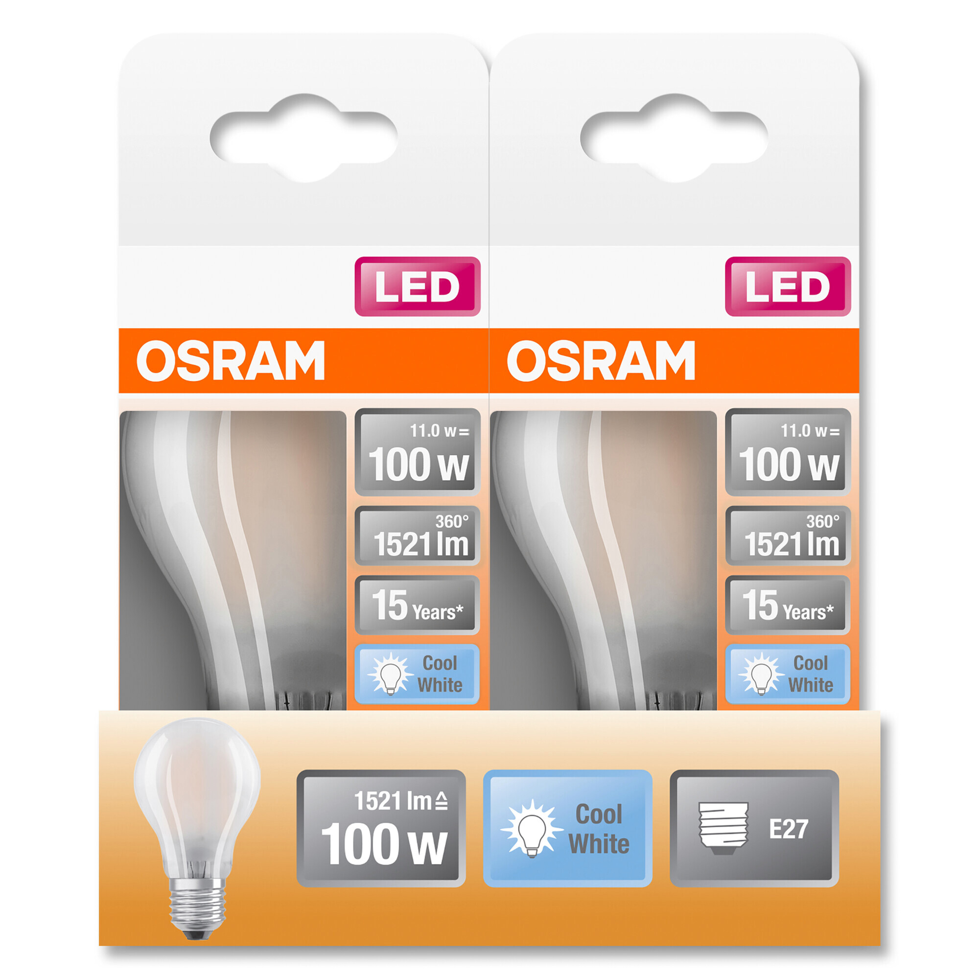 OSRAM Tropfenlampe E27