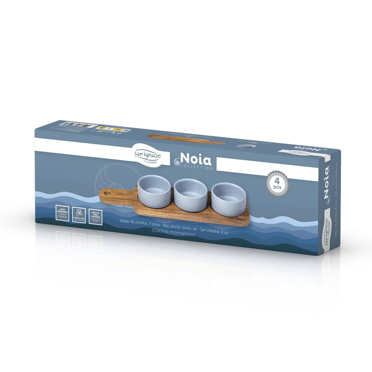 SAN IGNACIO Schalenset NOIA blau Holz D: ca. 8 cm