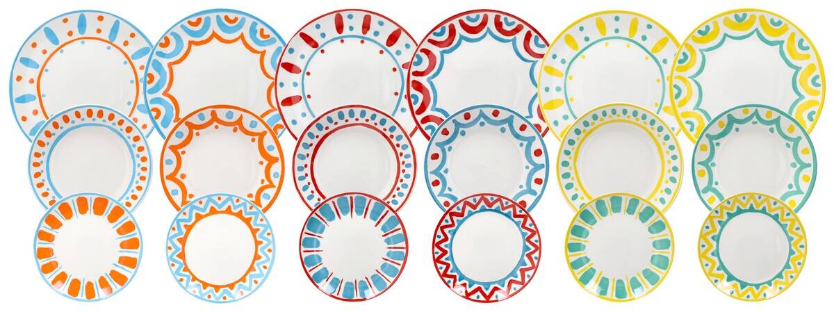 TOGNANA Tafelservice MADISON-VIETRI- mehrfarbig Porzellan 18 tlg.