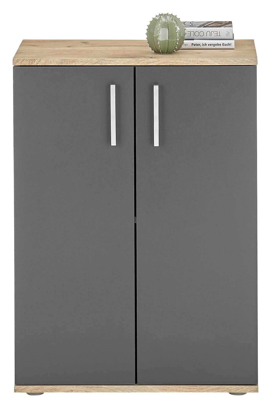 Kommode BC 1040 Eiche Viking Nachbildung dunkelgrau B/H/T: ca. 60x84x35 cm