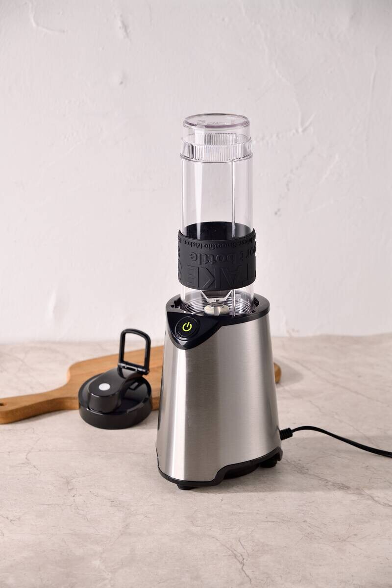 BERGNER Standmixer BG-51027-BK silber Kunststoff Silikon B/H/L: ca. 12x35x14 cm