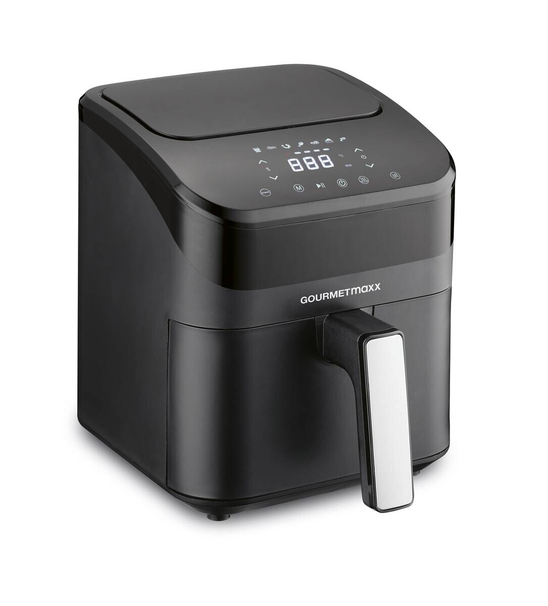 GOURMETmaxx Heißluftfritteuse schwarz Metall B/H/L: ca. 24x28,6x34,9 cm ca. 4 l