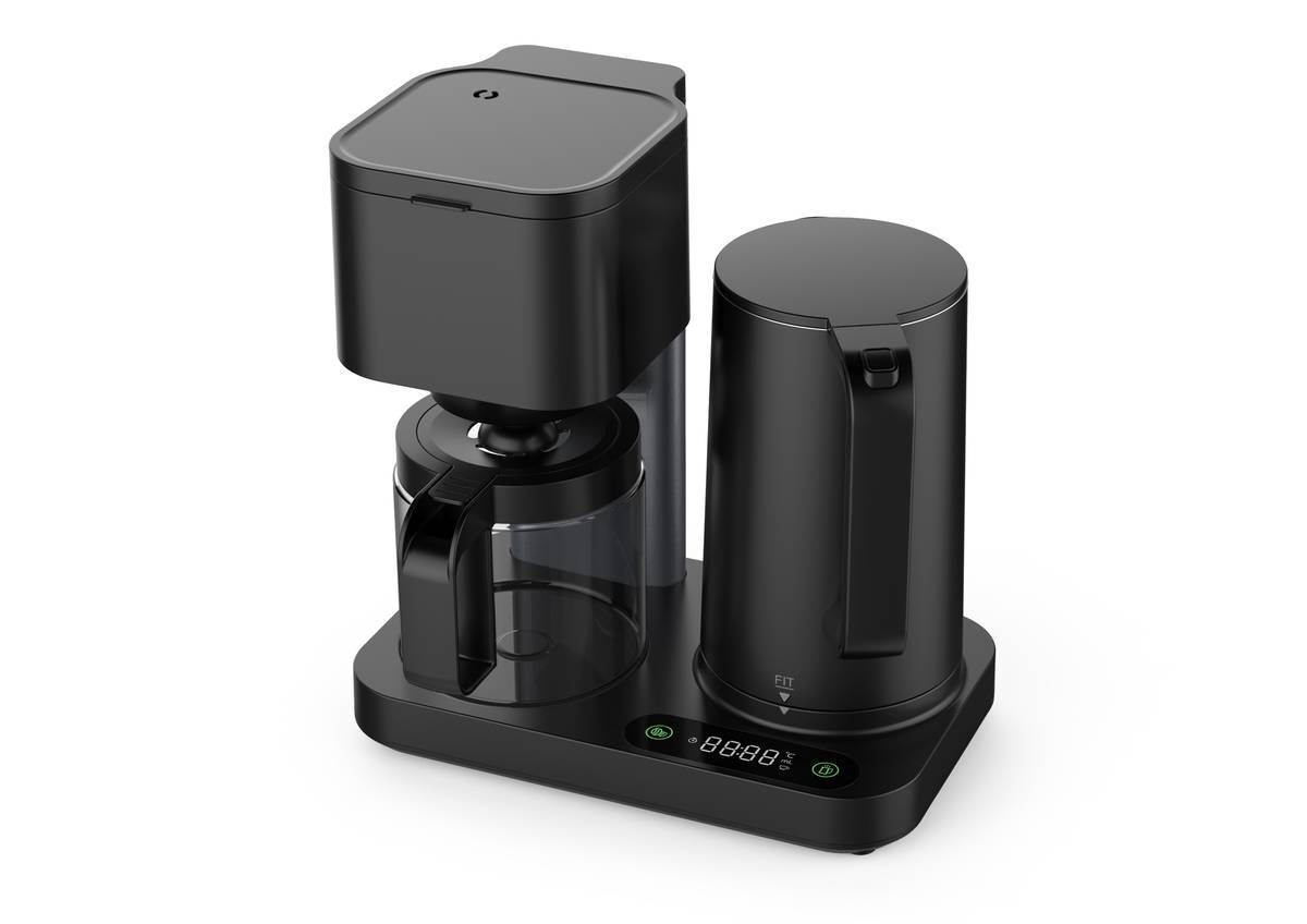 WKM 2 in 1 Kaffeemaschine und Wasserkocher KWK-1600 schwarz Kunststoff Glas