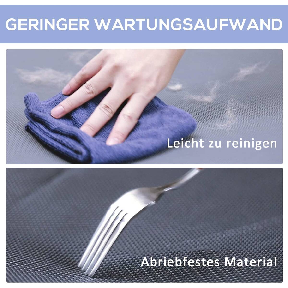 PawHut Hundeliege blau Metall