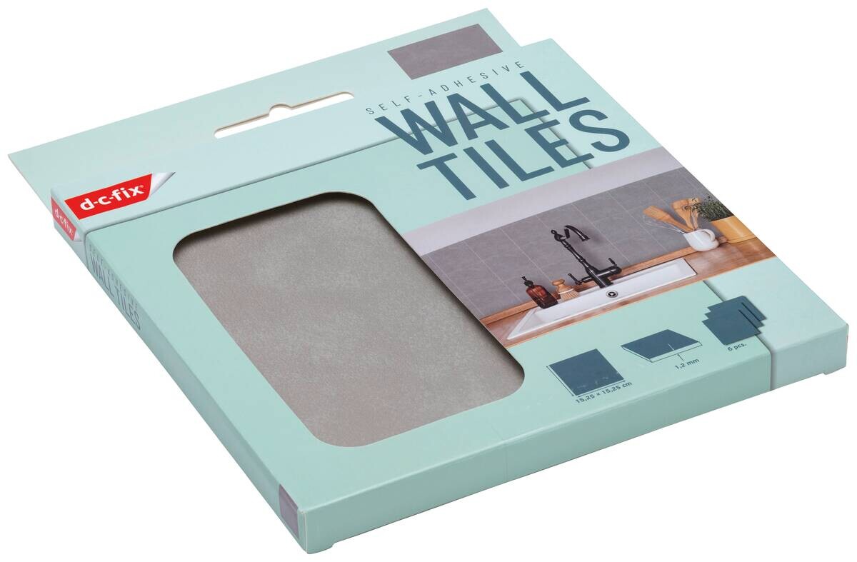 d-c-fix Wandfliese selbstklebend Lichtgrau B/L: ca. 15,25x15,25 cm