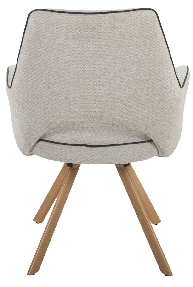 Stuhl Nila beige Webstoff B/H/T: ca. 62x90x62 cm