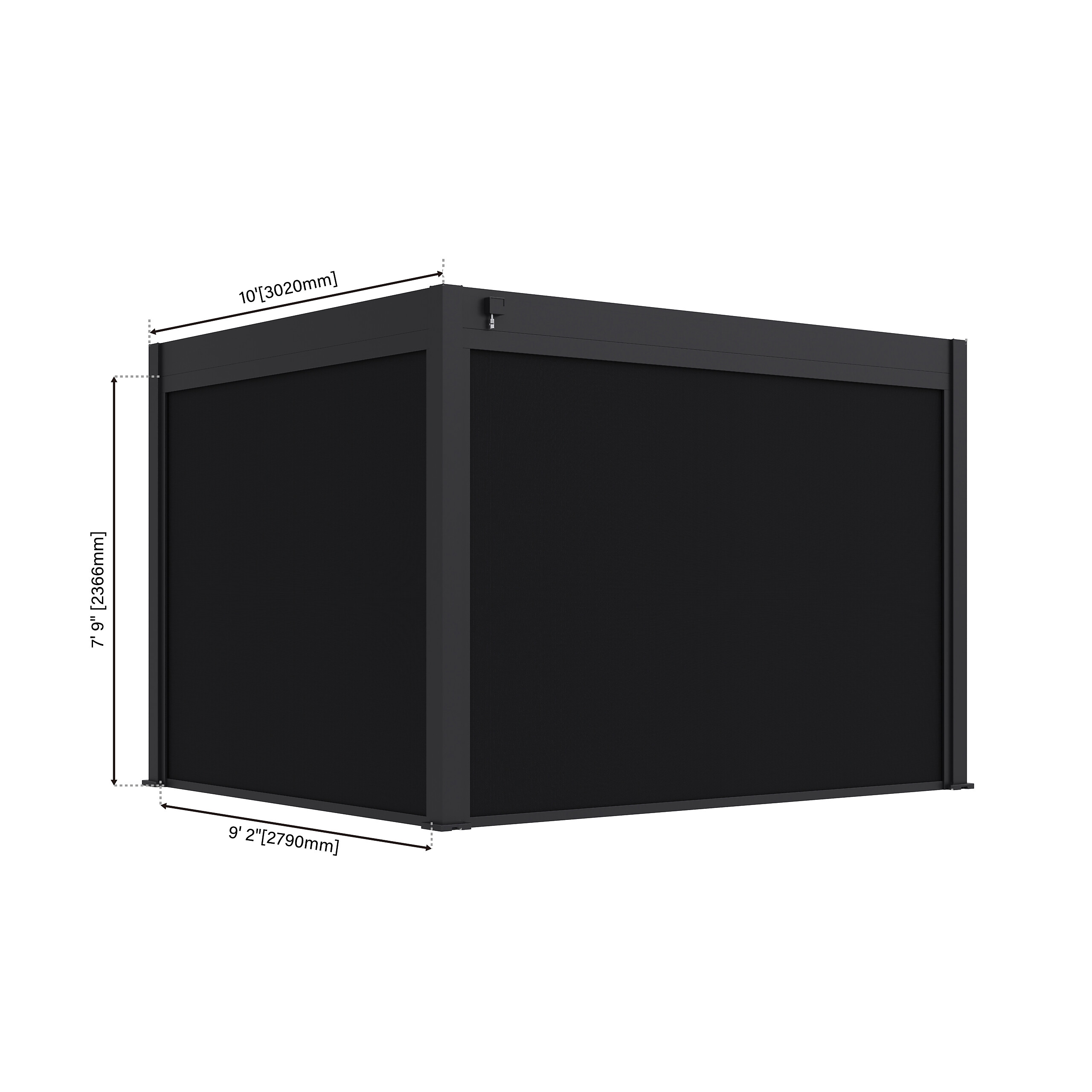 Paragon Outdoor Seitenteil für Pergola Grand Tuscan grau Kunststoff B/H: ca. 279x237 cm