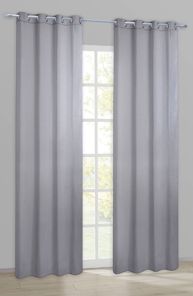 POCOline Ösenvorhang Joel silber B/L: ca. 140x245 cm