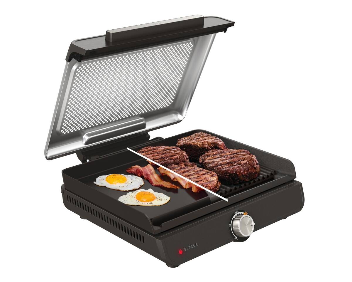 Ninja Grillplatte schwarz Edelstahl Aluminium B/H/L: ca. 7x13x37,5 cm