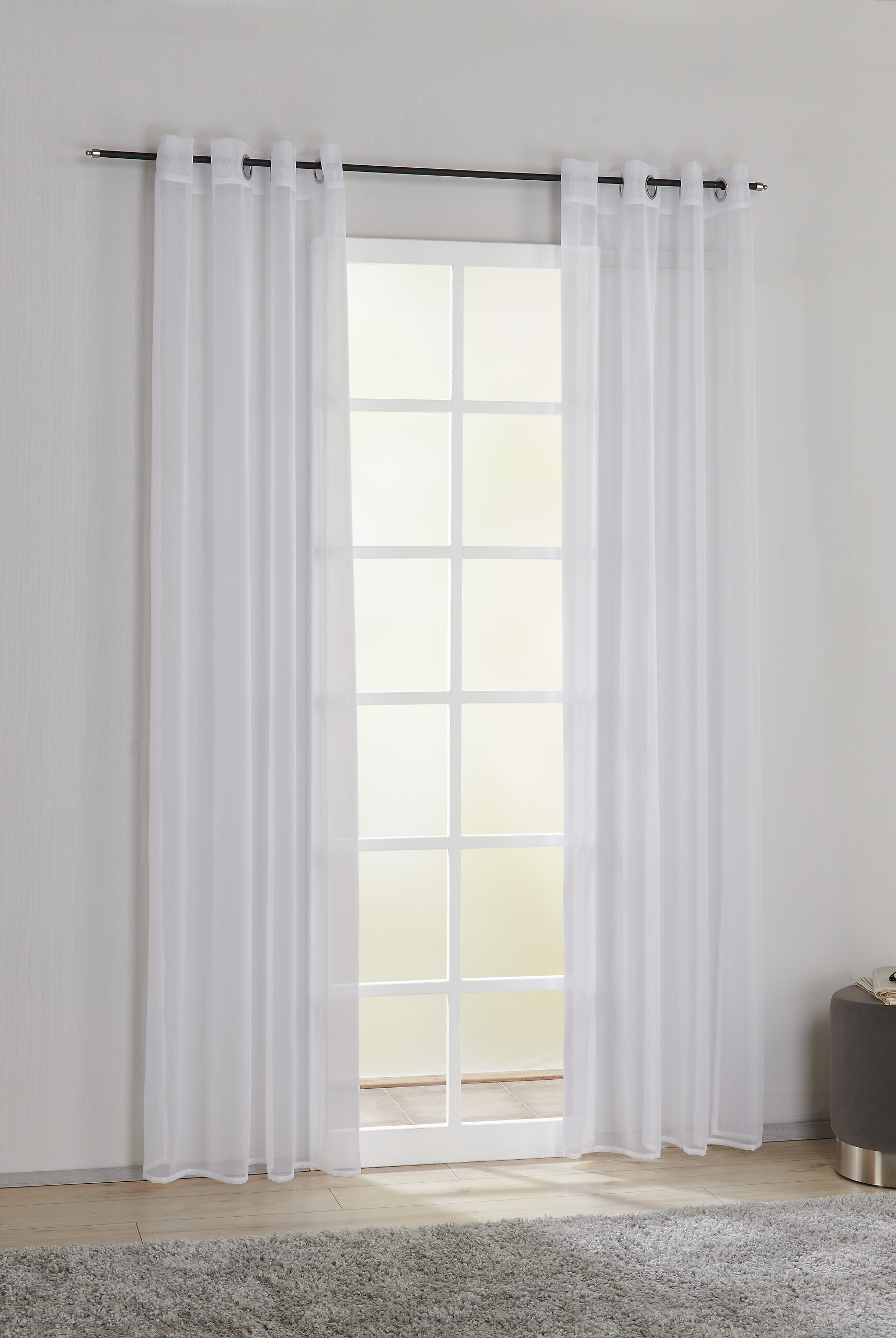 POCOline Ösenvorhang Micha weiß B/L: ca. 135x235 cm