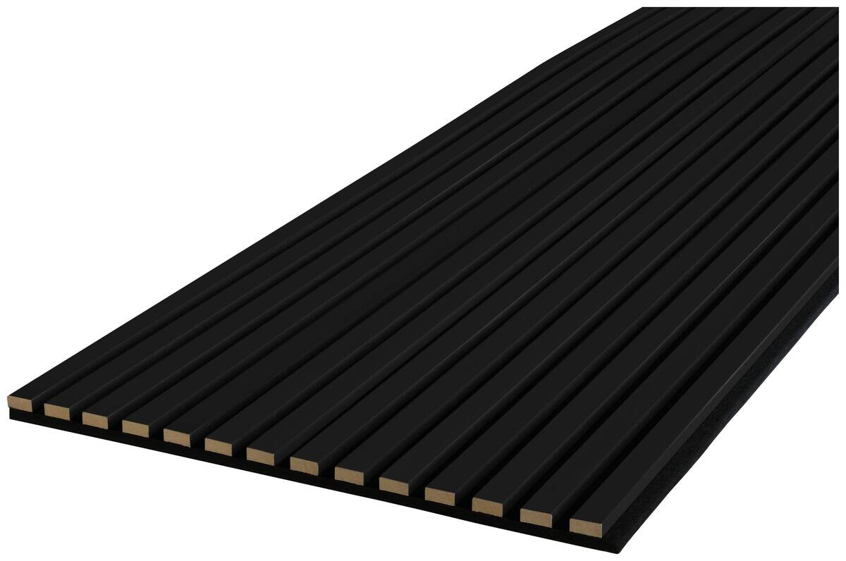 Wand- und Akustikpaneel mattschwarz L/B/H: ca. 240x56,1x1,9 cm pro Stück