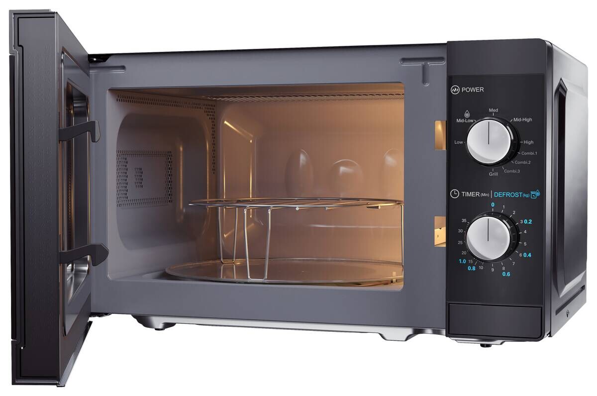 Sharp Mikrowelle mit Grill YC-MG01E-B schwarz Metall B/H/T: ca. 44x25,8x34,4 cm