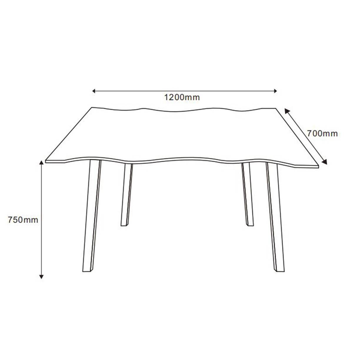 Esstisch Lily Eiche Wild Nachbildung B/H/T: ca. 120x74x70 cm