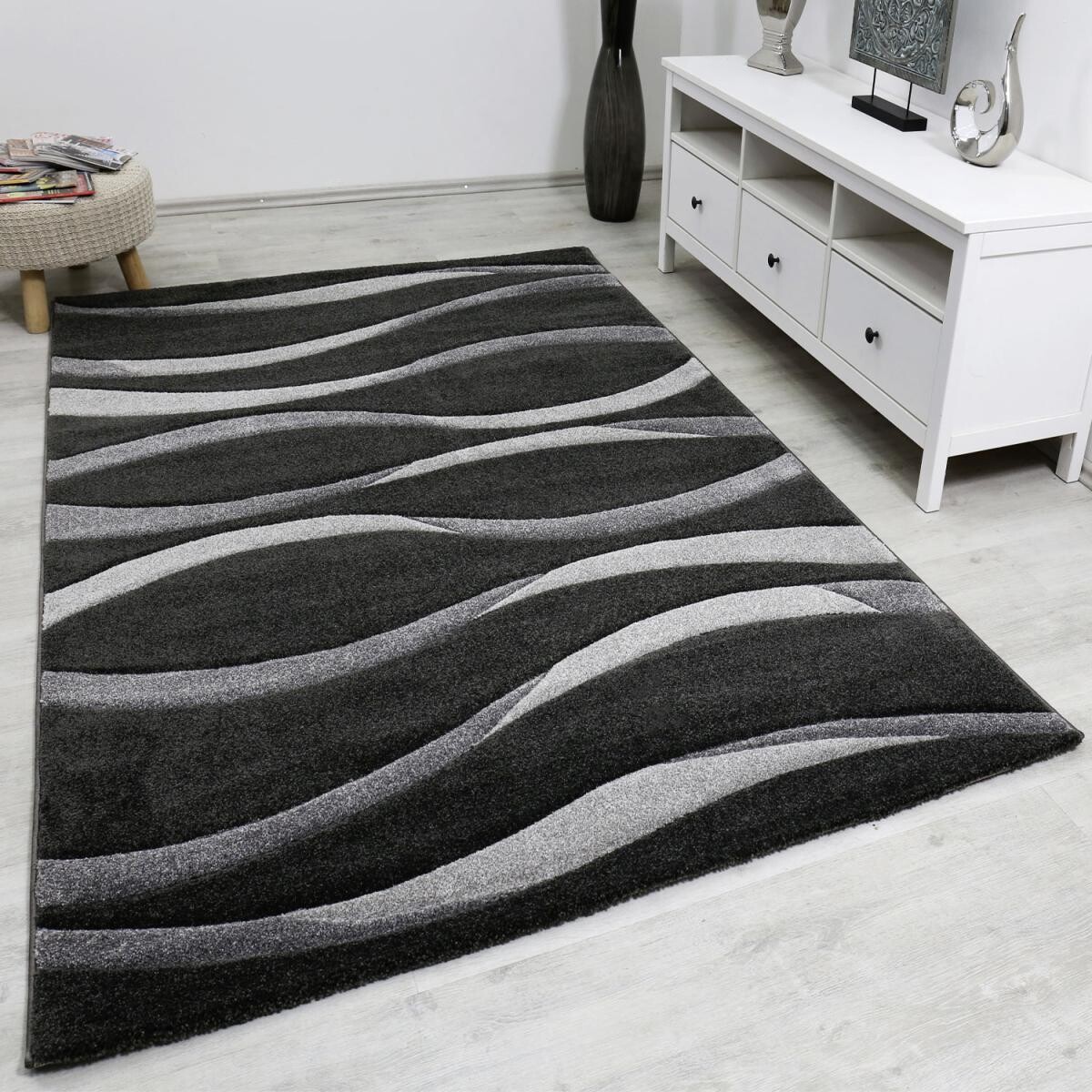 Teppich Malta anthrazit B/L: ca. 120x170 cm