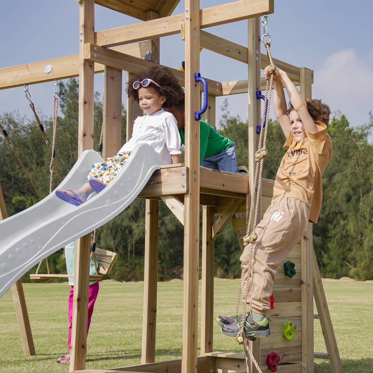 AXI Spielturm Moos braun B/H/L: ca. 342x267x375 cm