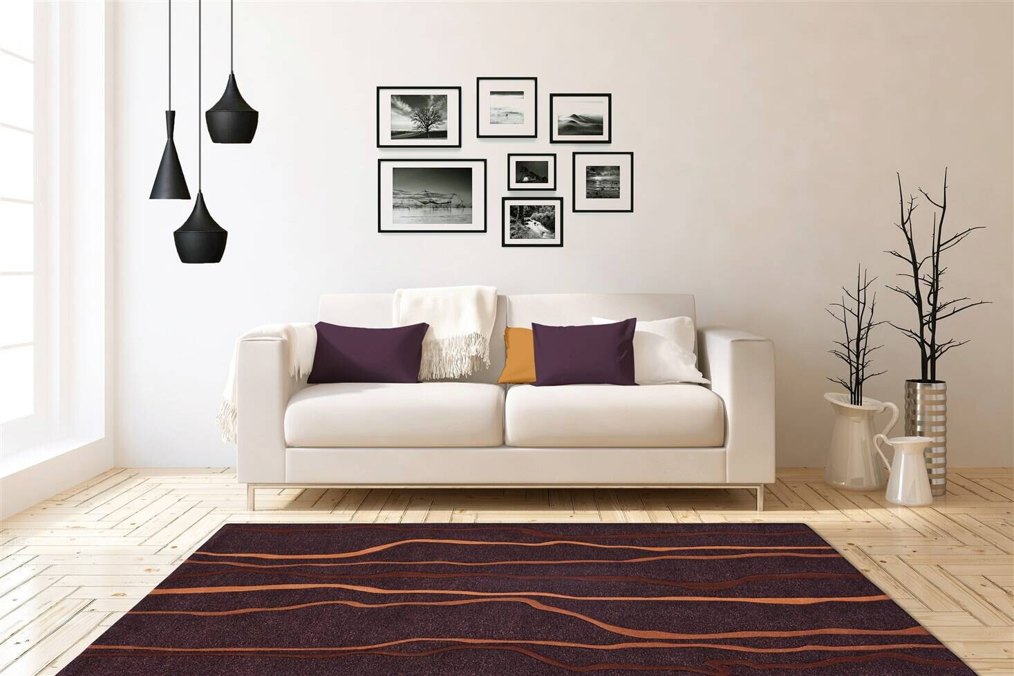 Arte Espina Kurzflorteppich Spirit 5032 orange B/L: ca. 70x140 cm