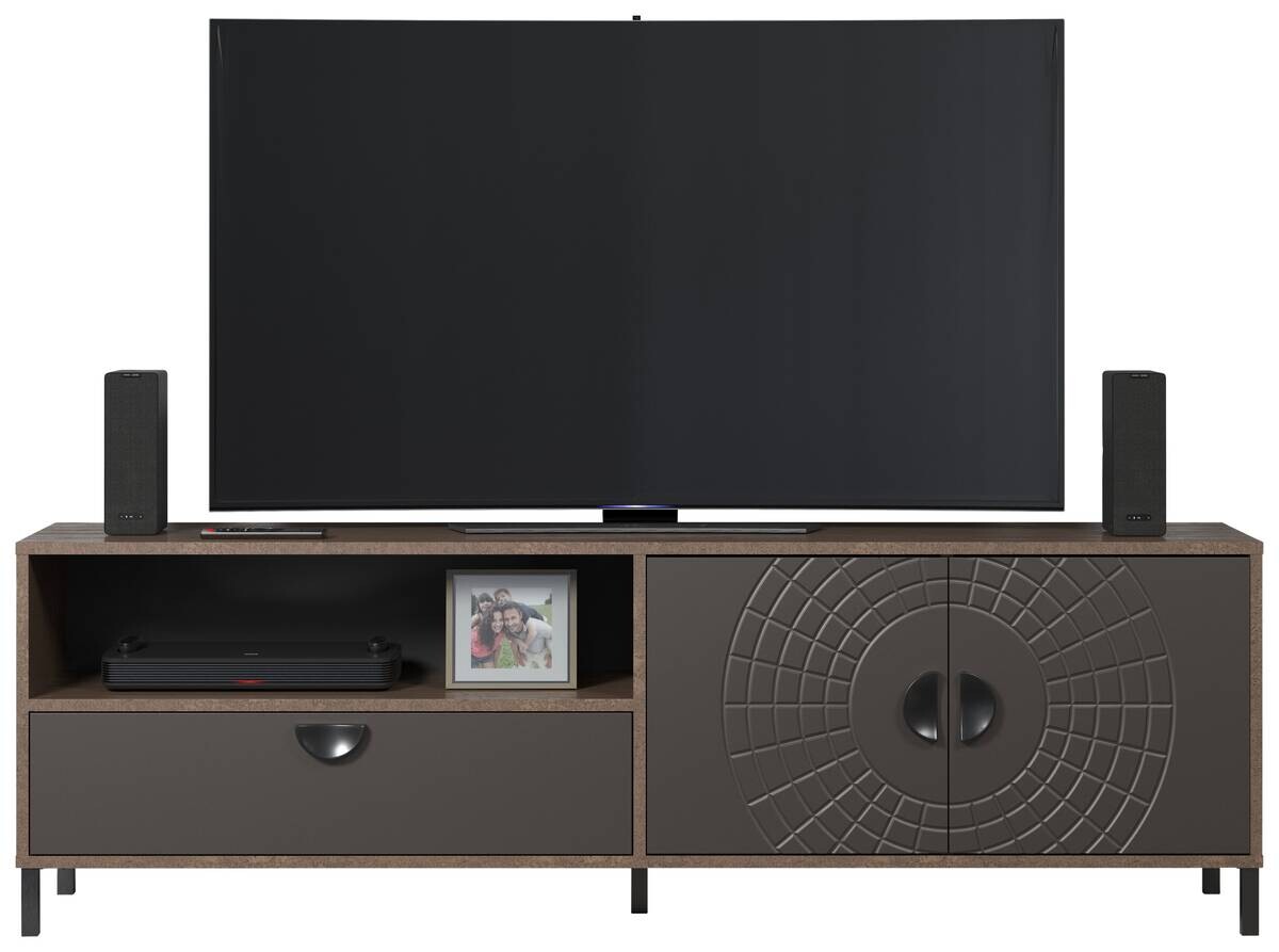 Lowboard Fusion Eiche dunkel Nachbildung bronze Optik B/H/T: ca. 183x55x40 cm