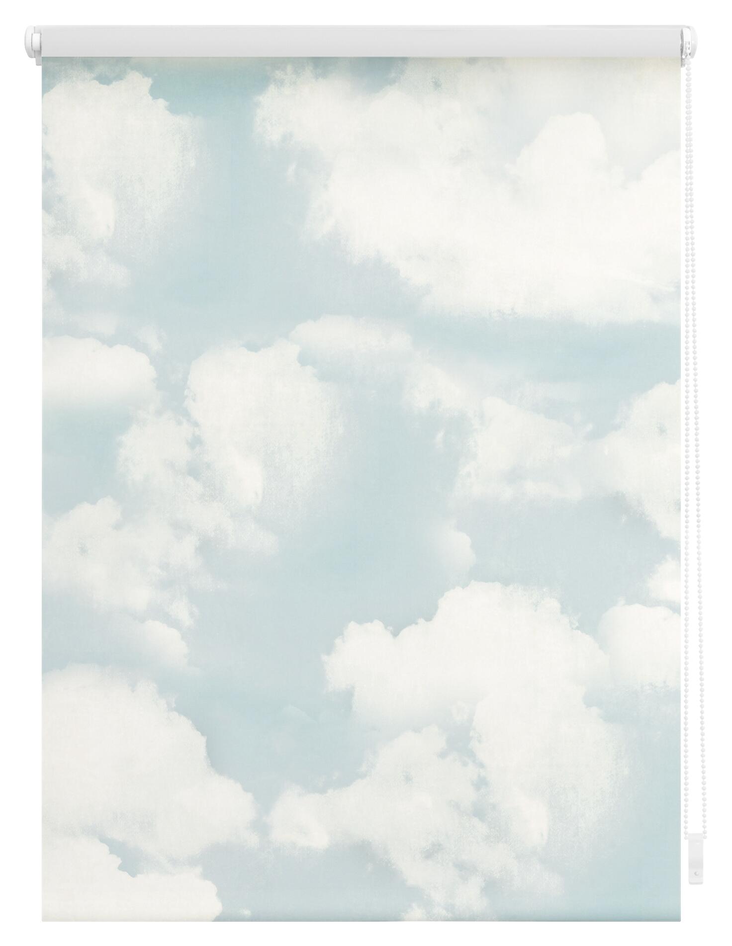 LICHTBLICK Verdunkelungsrollo Wolken blau B/L: ca. 120x150 cm