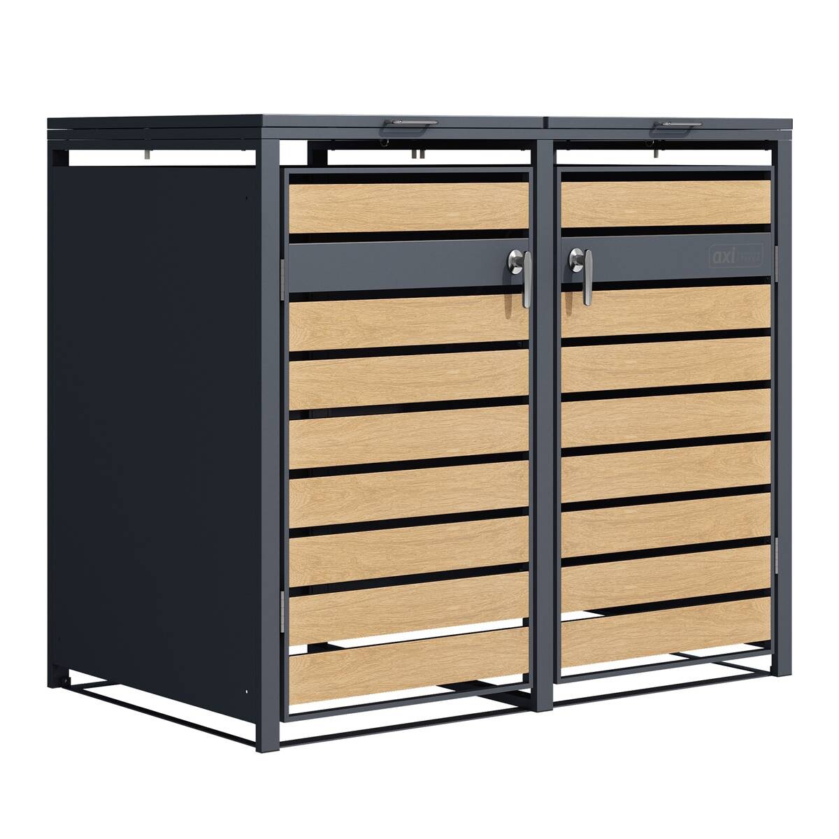 AXI Outdoor Living Mülltonnenbox Lucas braun B/H/L: ca. 80x116x132 cm