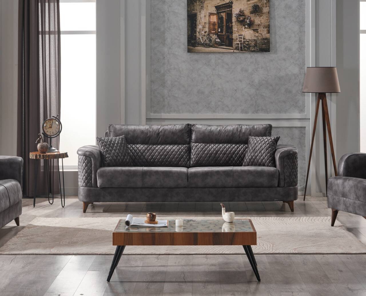 Sofa 3-2-1 anthrazit