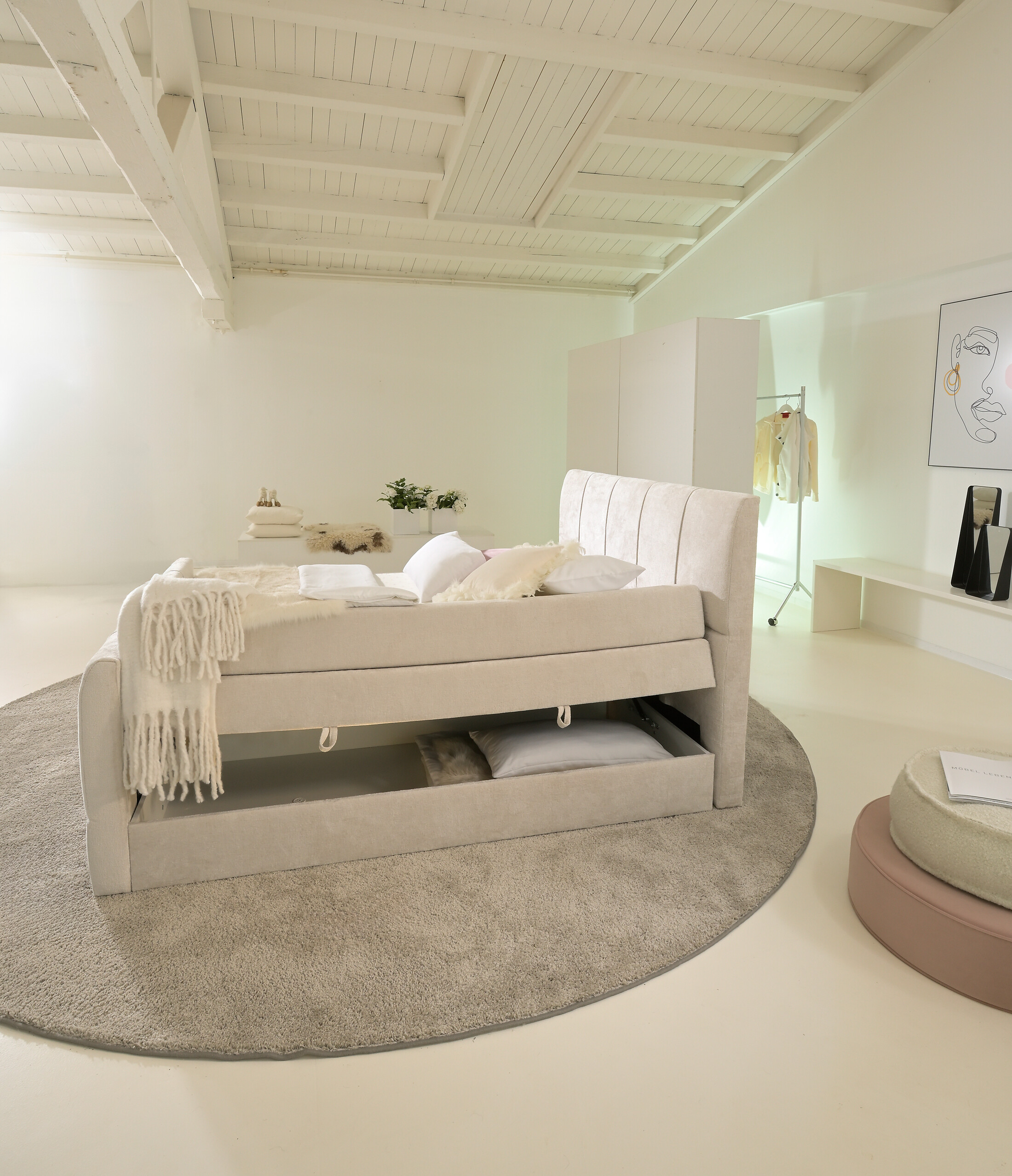 Boxspringbett Harmony creme Liegefläche B/L: ca. 180x200 cm