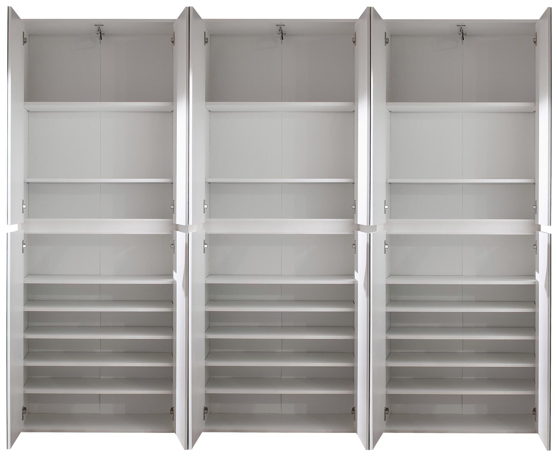 Garderobenschrank Mirror weiß B/H/T: ca. 222x191x34 cm