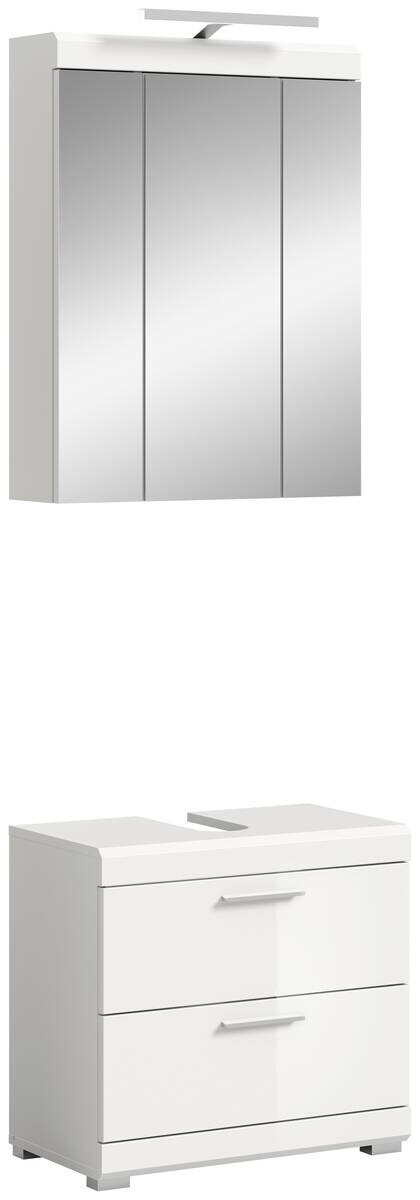 Badezimmer-Set Scout weiß weiß Hochglanz B/H/T: ca. 60x191x37 cm
