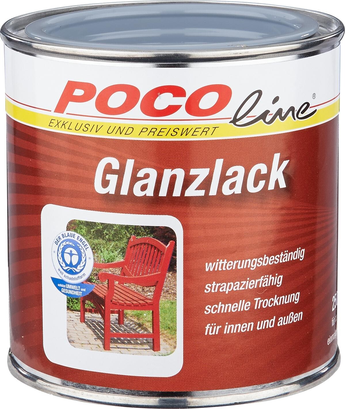 POCOline Acyl Buntlack Silbergrau glänzend ca. 0,25 l