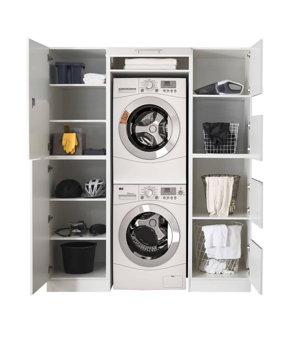 Respekta Hauswirtschaftsraum-Set Clara weiß matt B/H/T: ca. 167,4x200x67,6 cm