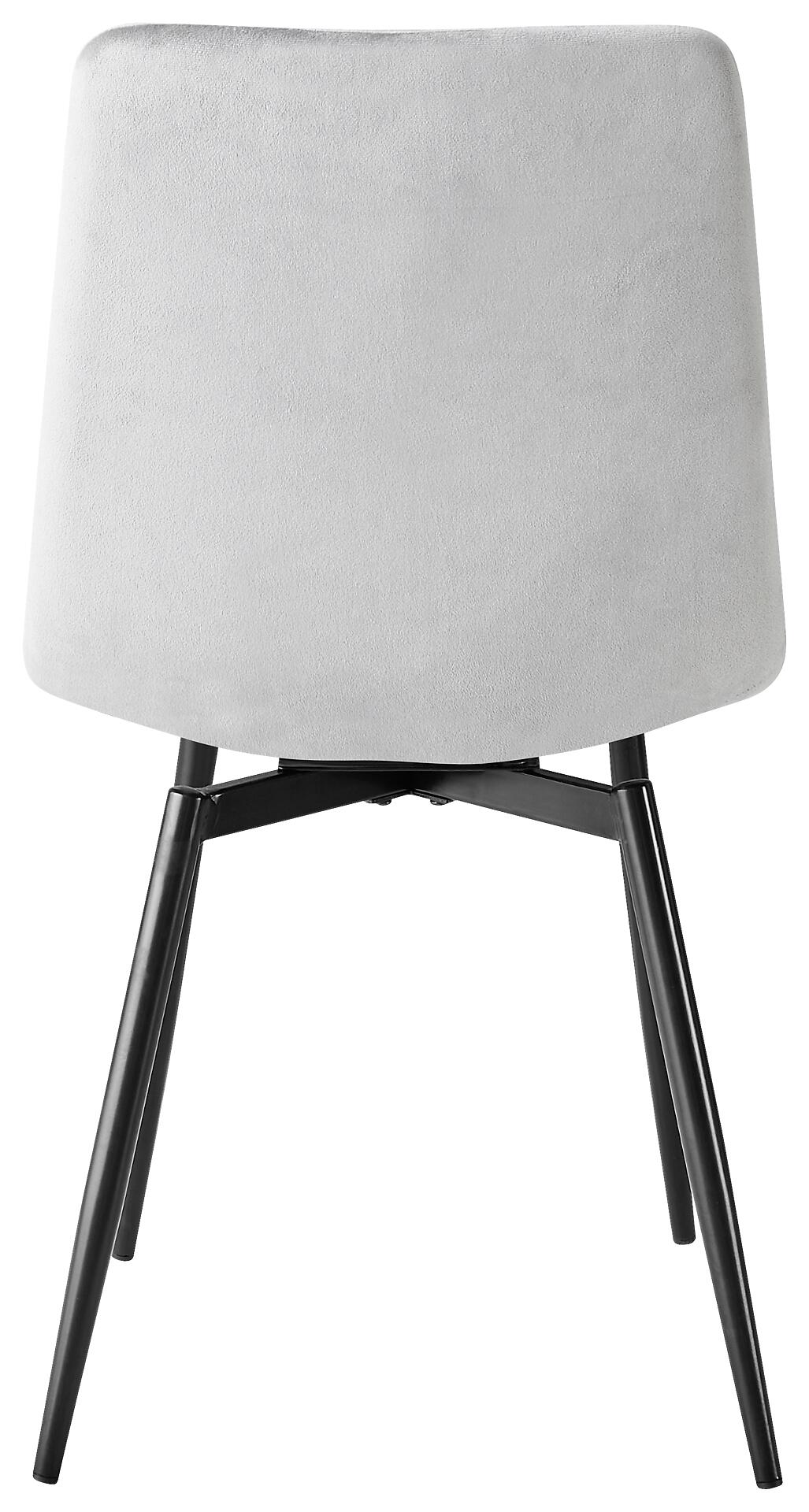 Stuhl Ayra grau Samt B/H/T: ca. 57x85x57 cm