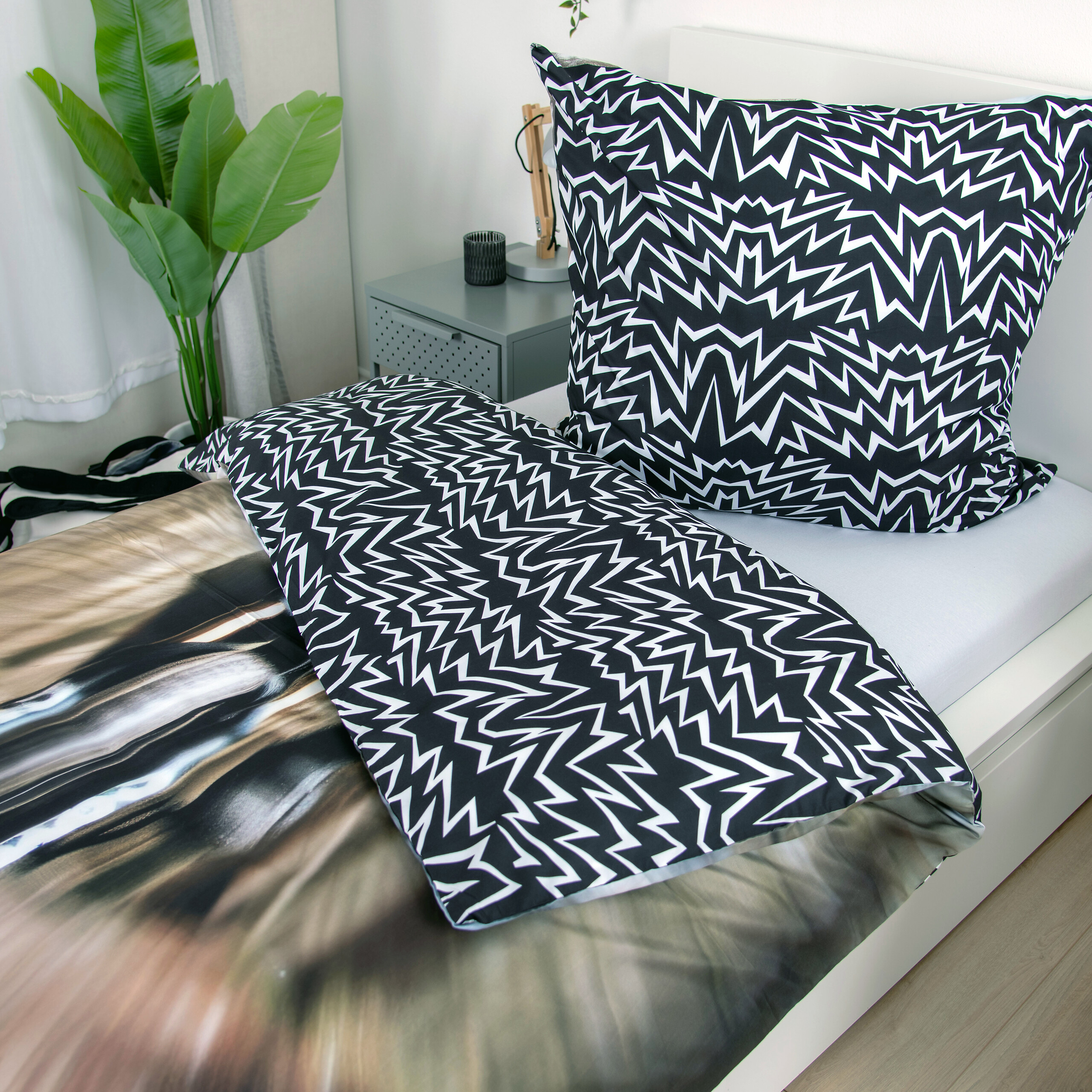 Microfaser Bettwäsche Mountainbike bunt Polyester