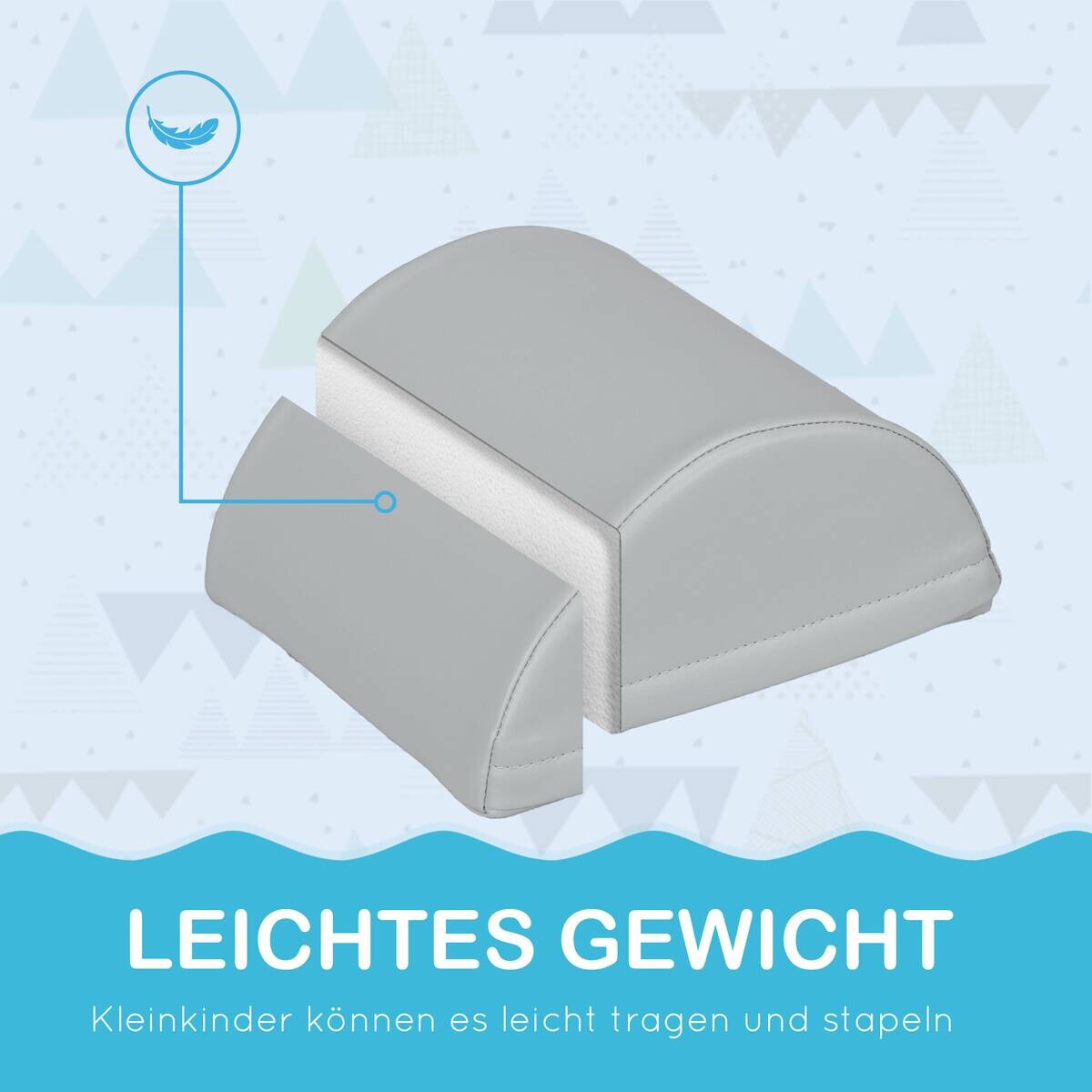 HOMCOM Bausteinset B/H/L: ca. 25x50x25 cm