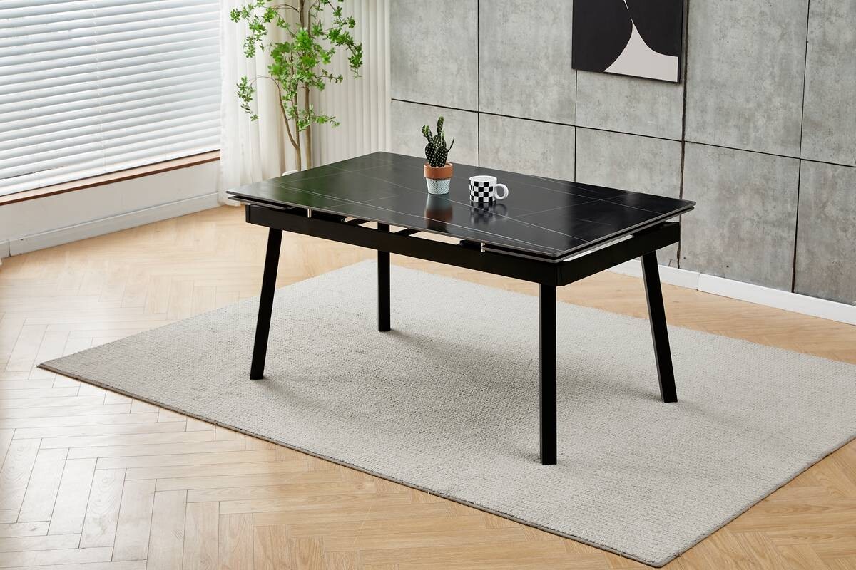 Esstisch Bilbao anthrazit Keramik Optik B/H/T: ca. 150x75x90 cm