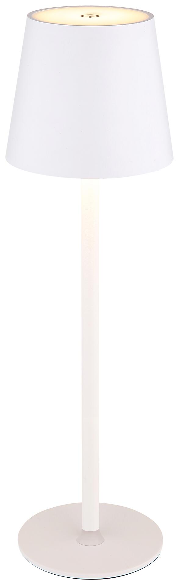 Tischleuchte weiß H/D: ca. 36x10,6 cm