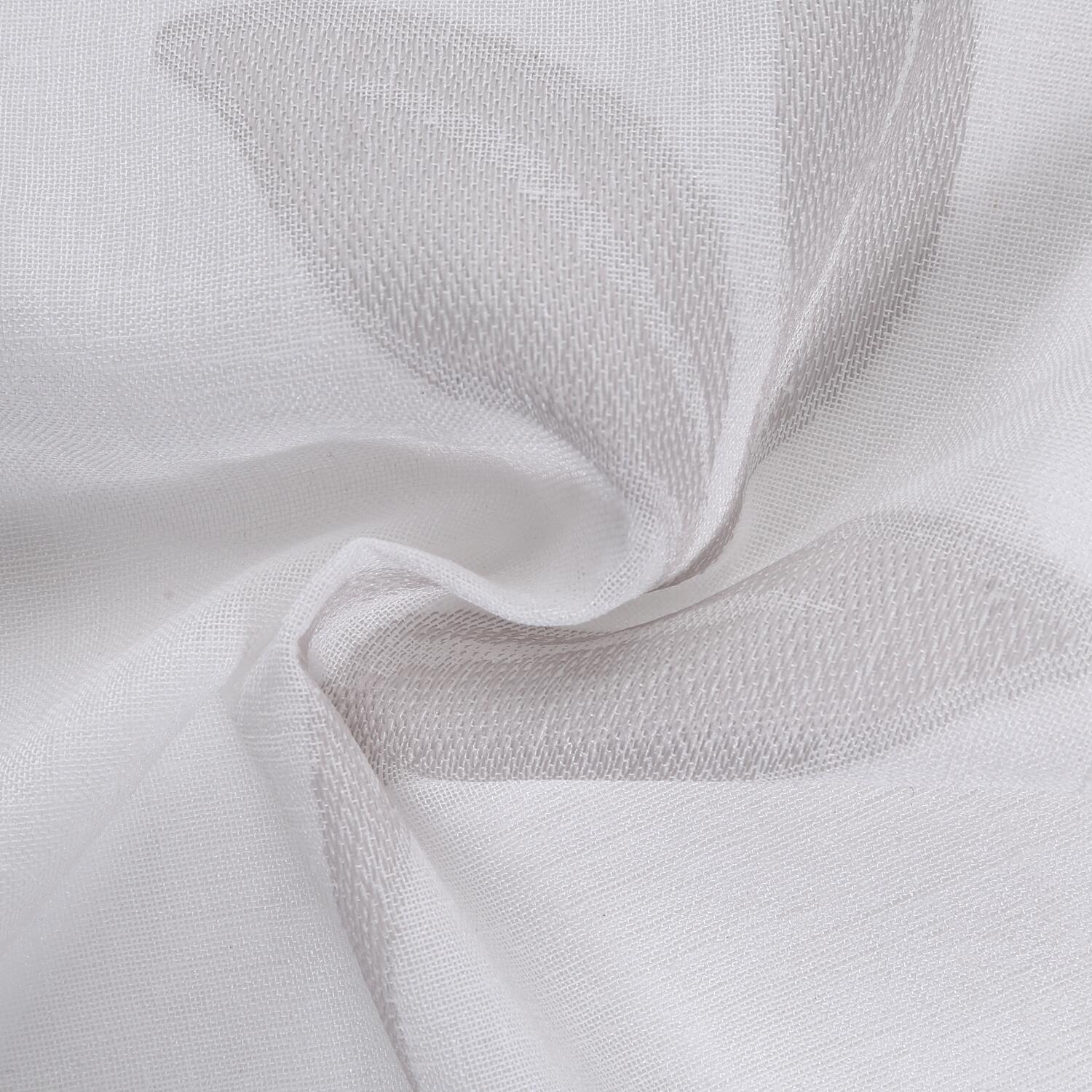 Dekovorhang Blattranke hellgrau B/L: ca. 140x245 cm