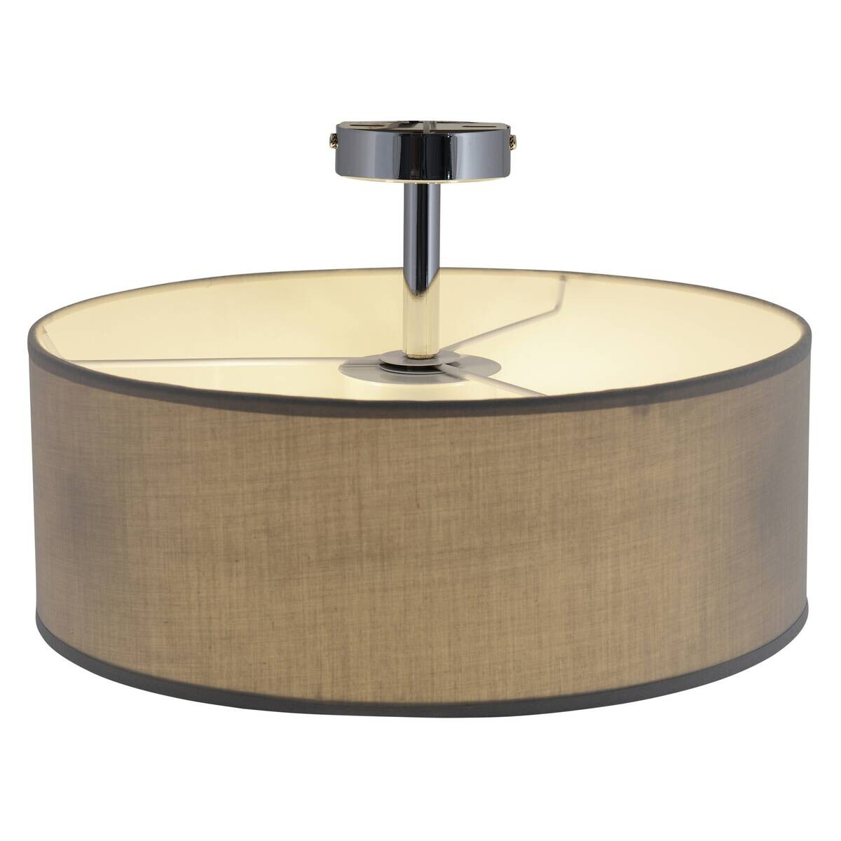 Näve Leuchten Deckenleuchte 7061516 grau Textil B/H/T: ca. 40x24x40 cm E27 3 Brennstellen