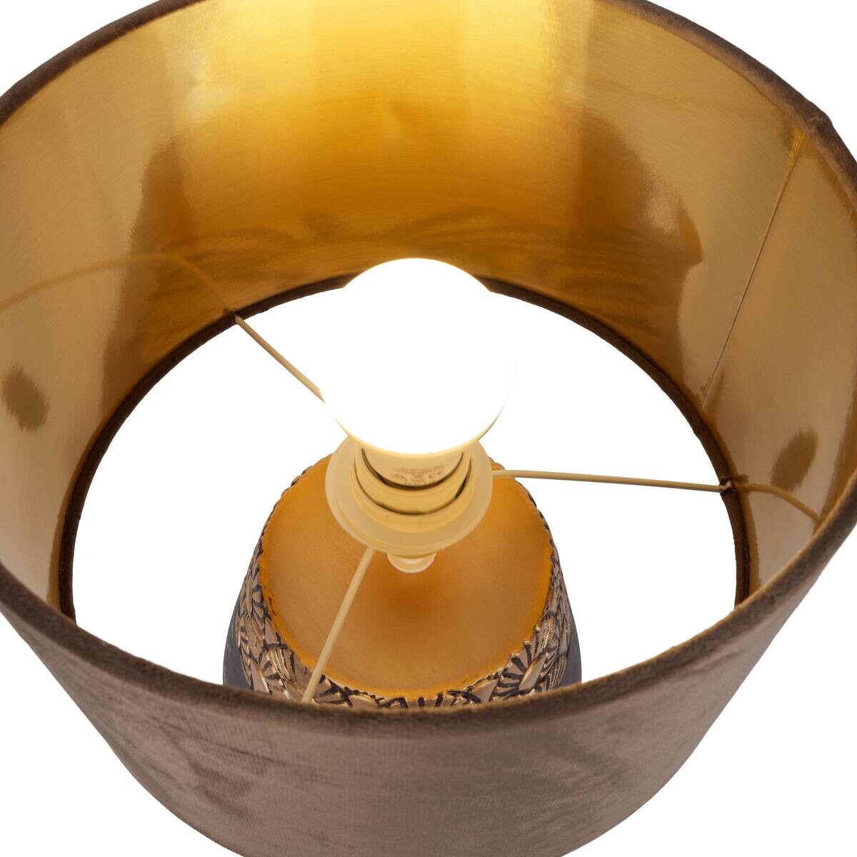 Näve Leuchten Tischleuchte tabak Keramik B/H/T/D: ca. 26x39x26x26 cm E27 1 Brennstellen