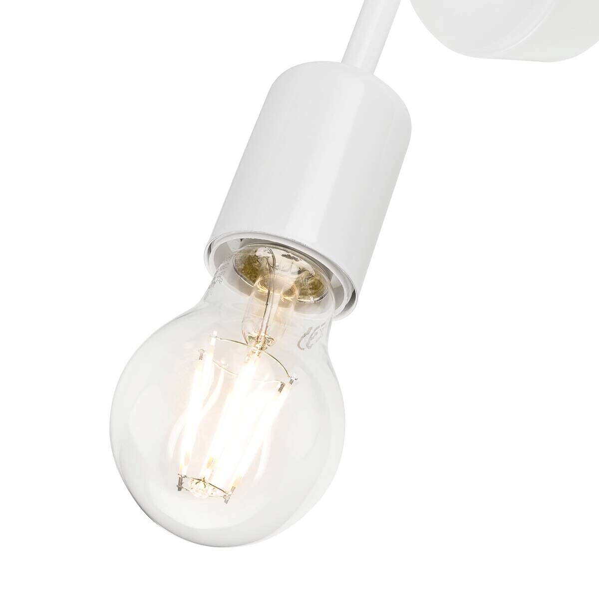 Lamkur Wandleuchte CAMILLA 36878 weiß Stahl H/L: ca. 18x8 cm E27 1 Brennstellen