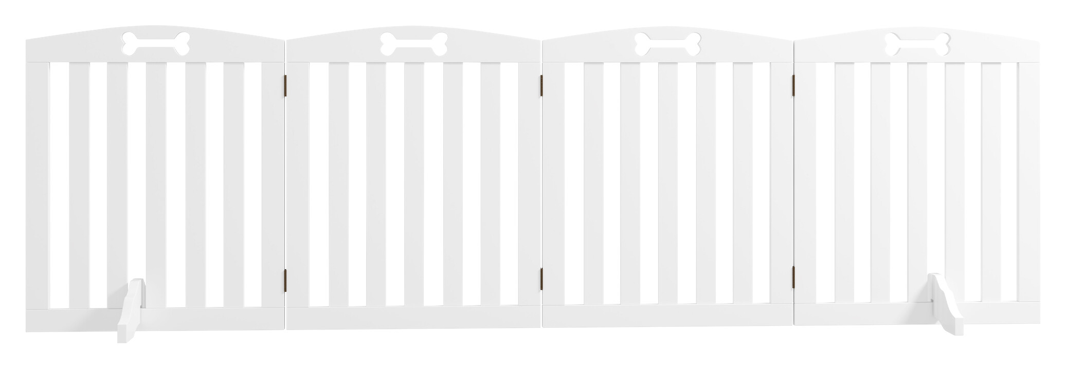 PawHut Hundegitter weiß MDF B/H/L: ca. 30x61x207,5 cm