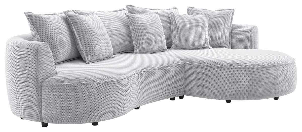 Ecksofa stone Microfaser B/H/T: ca. 287x66x168 cm