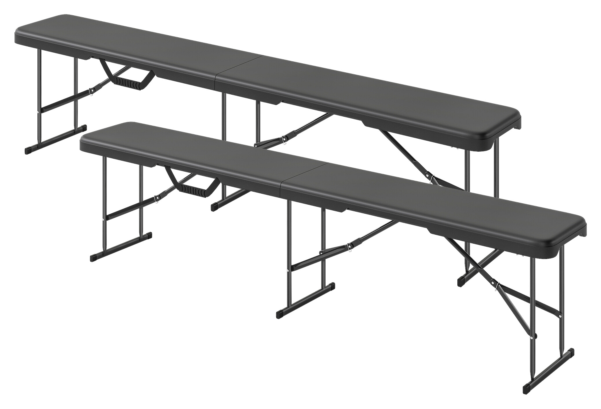 Outsunny Bierbank schwarz Kunststoff B/H/L: ca. 28x42x182 cm