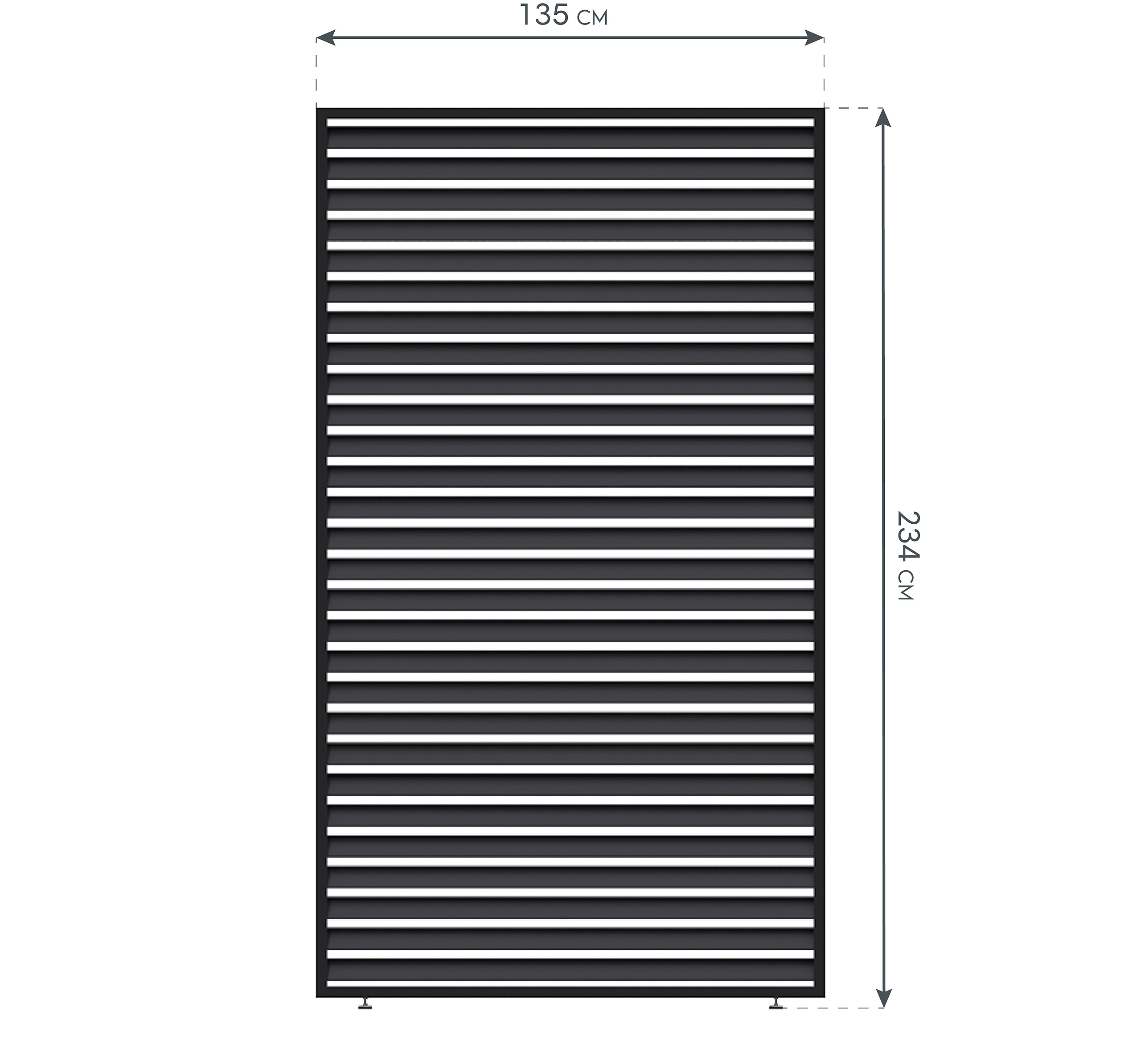 Paragon Outdoor Lamellen-Sichtschutz Grand Tuscan grau Aluminium B/H: ca. 135x234 cm